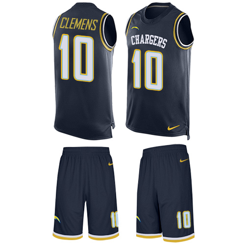 Men's Limited Kellen Clemens Nike Jersey Navy Blue - #10 Tank Top Suit NFL Los Angeles Chargers